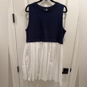 Navy and White Dress